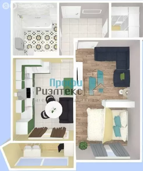 1-комнатная квартира: Нижний Новгород, улица Богородского, 7к1 (40.6 ... - Фото 0