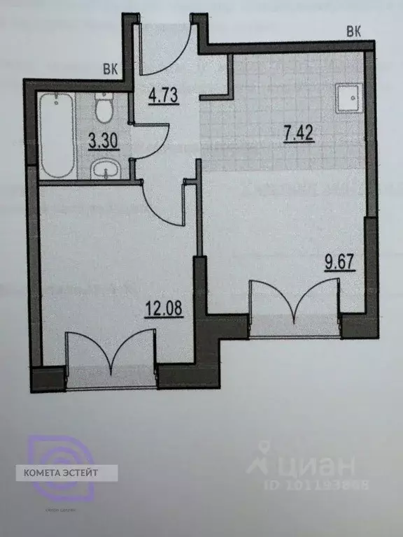 2-к кв. Москва ул. Академика Королева, 21 (37.6 м) - Фото 1