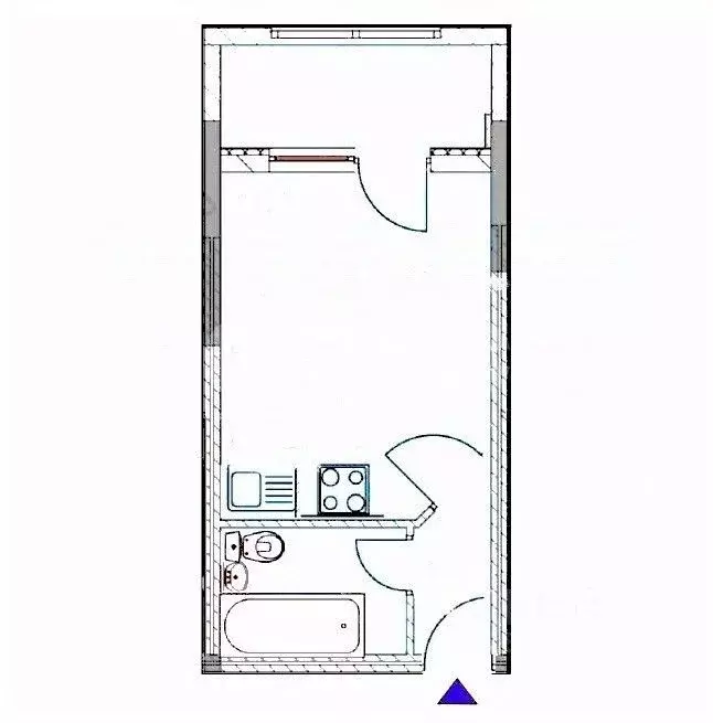 Студия Краснодарский край, Анапа Таманская ул., 121к15 (25.1 м) - Фото 2