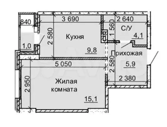 1-к. квартира, 36 м, 3/16 эт. - Фото 0