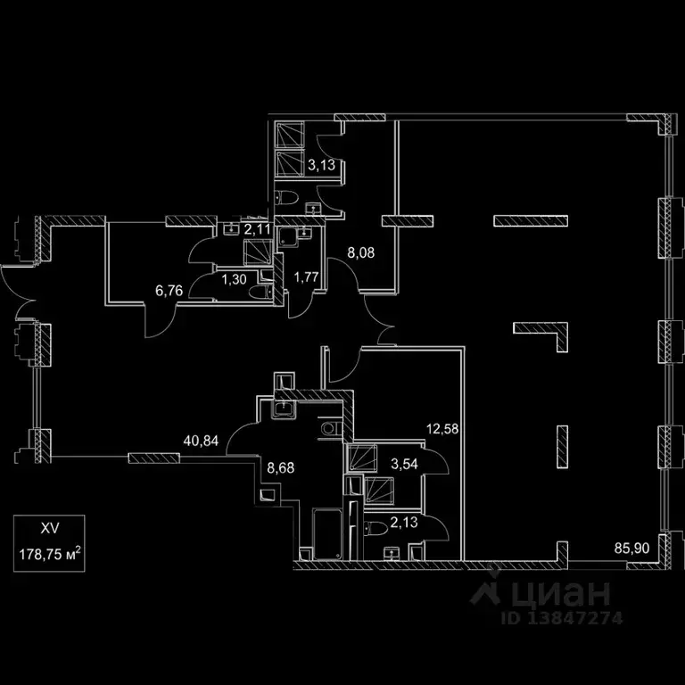 Торговая площадь в Москва 2-й Хорошевский проезд, 7С8 (179 м) - Фото 1