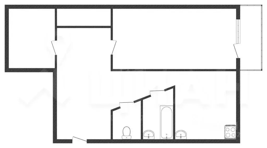 2-к кв. Татарстан, Казань Светлая ул., 30 (47.6 м) - Фото 2