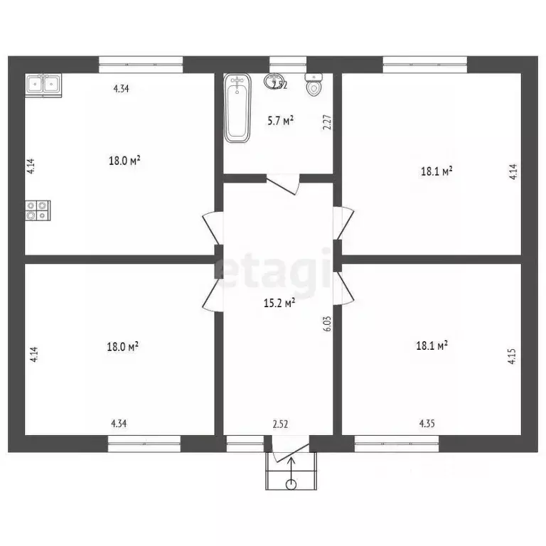 Дом в Воронежская область, Борисоглебск Верхореченская ул., 109 (86 м) - Фото 1