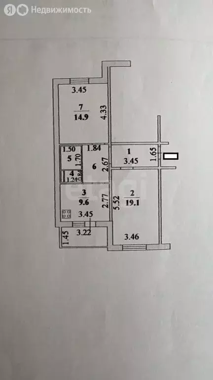 2-комнатная квартира: Липецк, Бородинская улица, 76 (58 м) - Фото 1