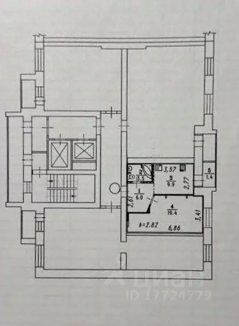 1-к кв. Омская область, Омск Октябрьская ул., 107 (38.8 м) - Фото 2