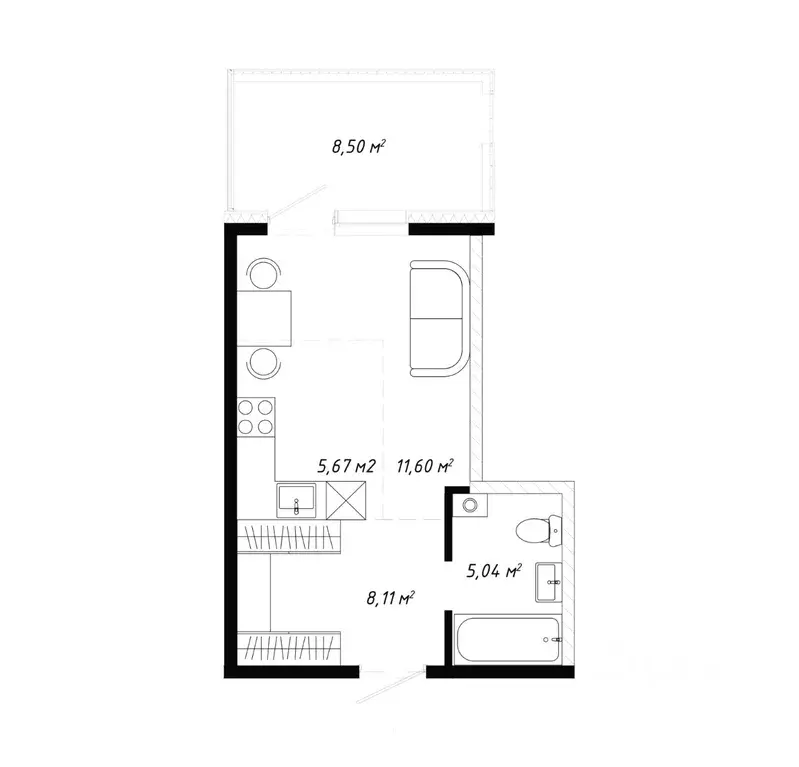 1-к кв. Иркутская область, Иркутск Правобережный округ, Кино жилой ... - Фото 2