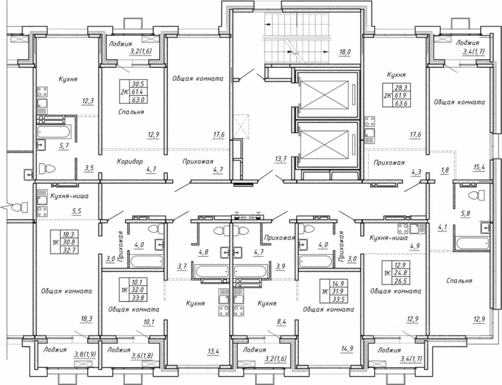 2-к кв. Новосибирская область, Новосибирск Гренландия жилой комплекс ... - Фото 2