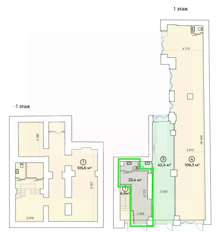 Помещение свободного назначения в Москва Большой Сухаревский пер., ... - Фото 2