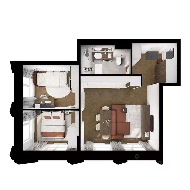 2-к кв. Бурятия, Улан-Удэ Советская ул., 6/2 (50.3 м) - Фото 1