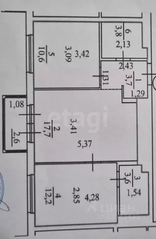 2-к кв. Удмуртия, Ижевск ул. Васнецова, 2к2 (52.0 м) - Фото 1