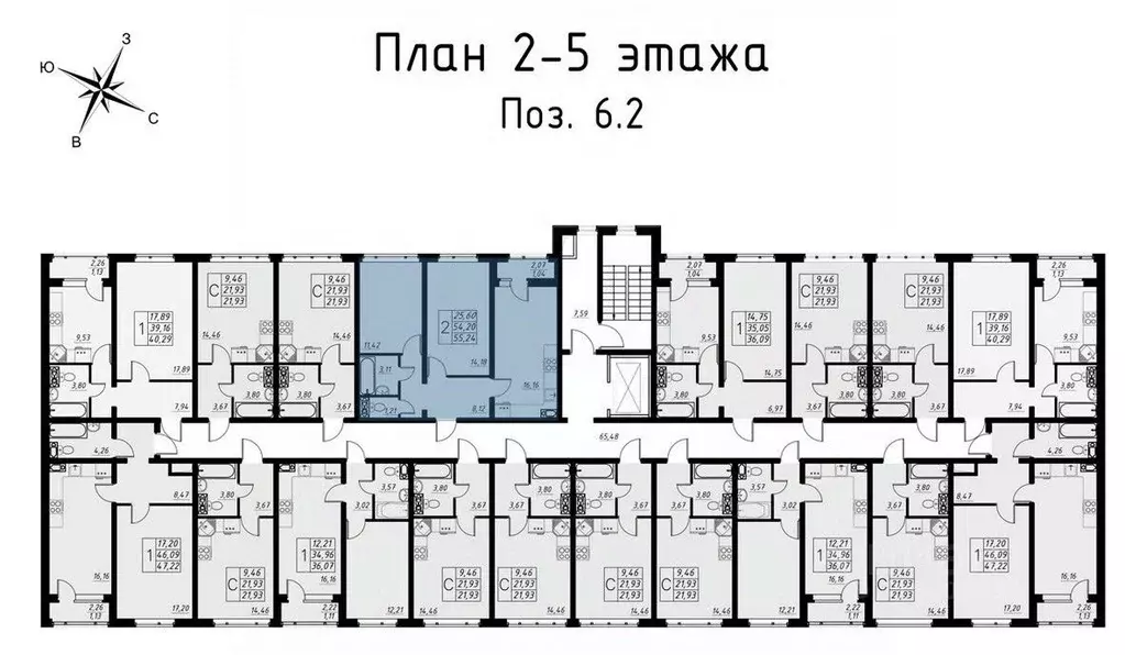 2-к кв. Тамбовская область, Тамбов ул. Имени Павла Строганова, 7 ... - Фото 1