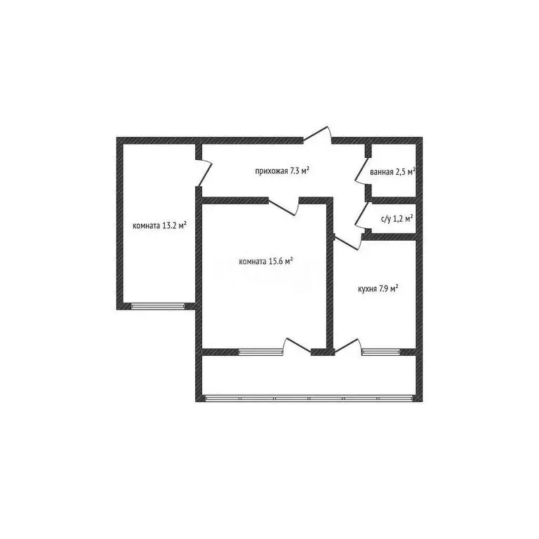 2-комнатная квартира: Краснодар, улица Красных Партизан, 559 (47.7 м) - Фото 0