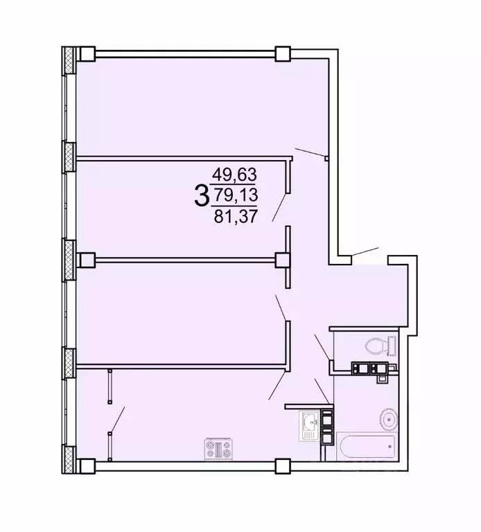 3-к кв. Хабаровский край, Хабаровск ул. Тимощука, 3/2 (83.5 м) - Фото 0