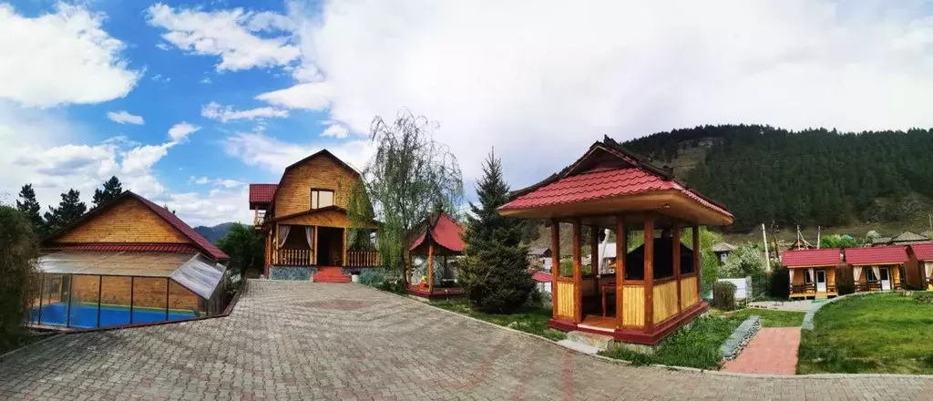 Дом в Алтай, Чемальский район, Элекмонарское с/пос, с. Элекмонар ул. ... - Фото 1