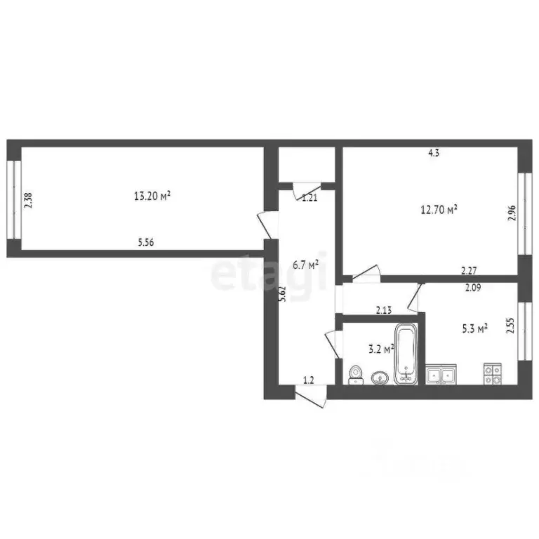 2-к кв. Удмуртия, Ижевск ул. Воровского, 151 (46.5 м) - Фото 1