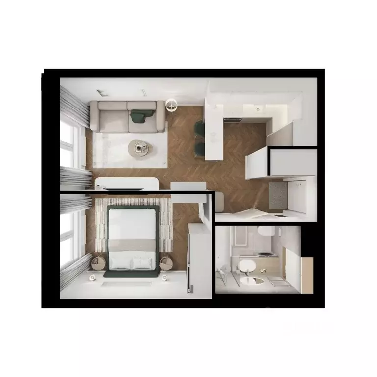 1-к кв. Московская область, Мытищи Яуза Парк жилой комплекс, к10 (33.7 ... - Фото 2