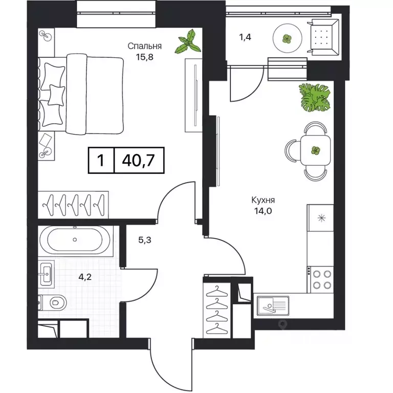 1-к кв. Московская область, Пушкино Пушкино Град жилой комплекс, к2 ... - Фото 1