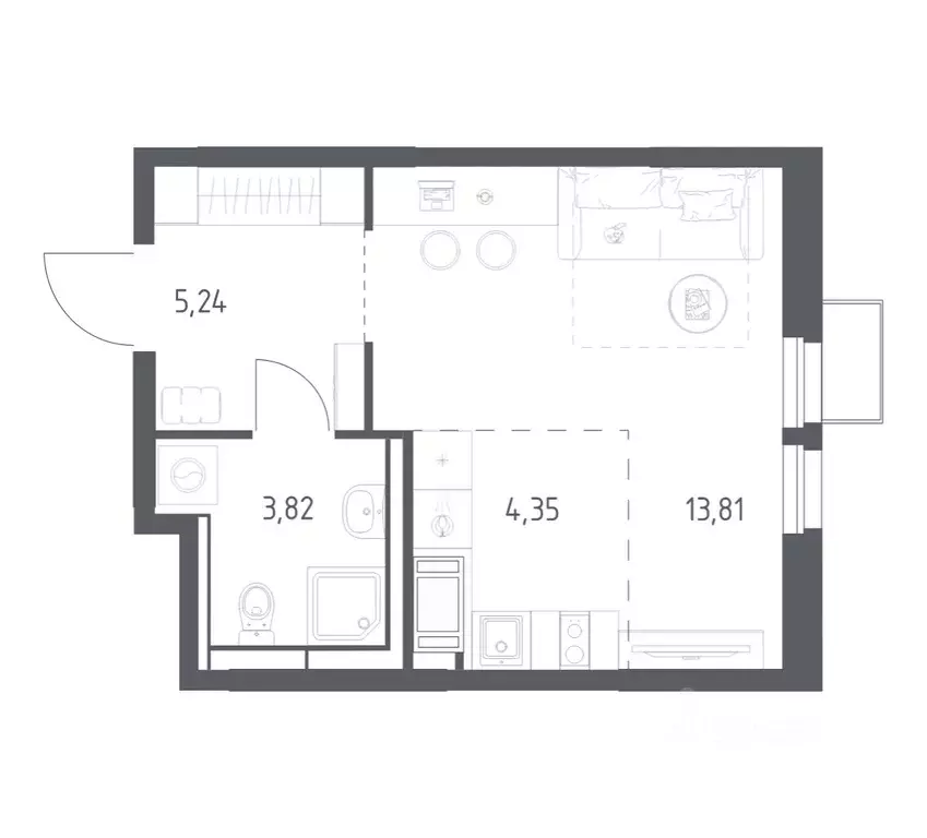 Студия Московская область, Красногорск городской округ, Путилково пгт ... - Фото 1