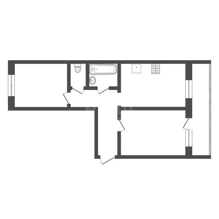 2-комнатная квартира: Тюмень, улица Шиллера, 46к2 (51 м) - Фото 1