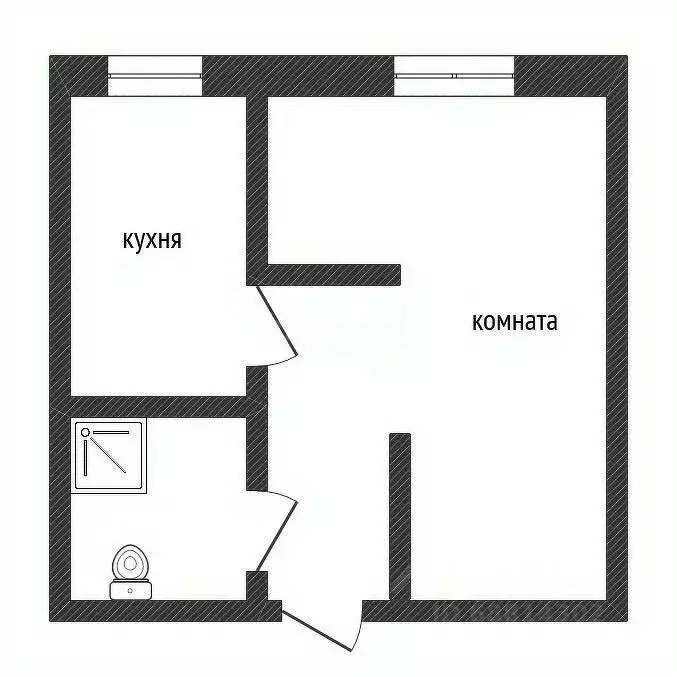 1-к кв. Ленинградская область, Кириши ул. Строителей, 26 (27.9 м) - Фото 1