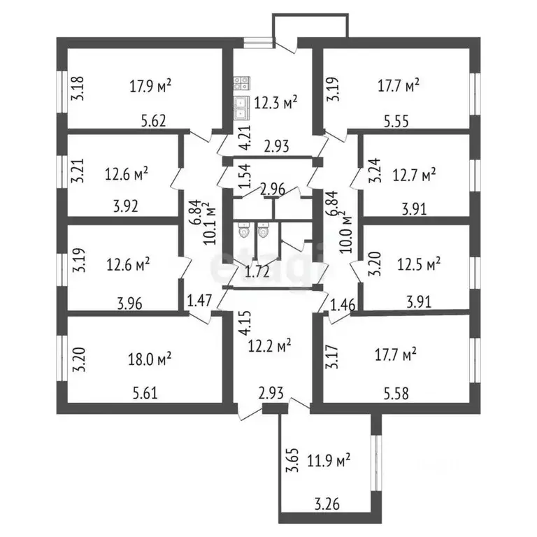 Комната Санкт-Петербург Пискаревский просп., 10К2 (17.7 м) - Фото 1