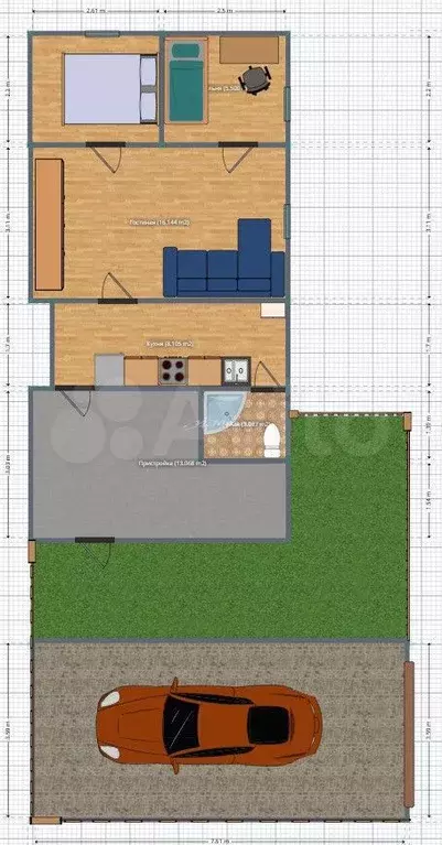 3-к. квартира, 50 м, 1/2 эт. - Фото 0