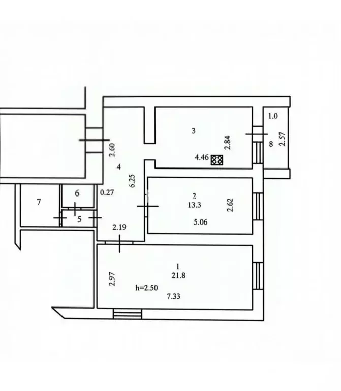 2-к кв. Пензенская область, Пенза ул. Бородина, 4 (66.6 м) - Фото 2