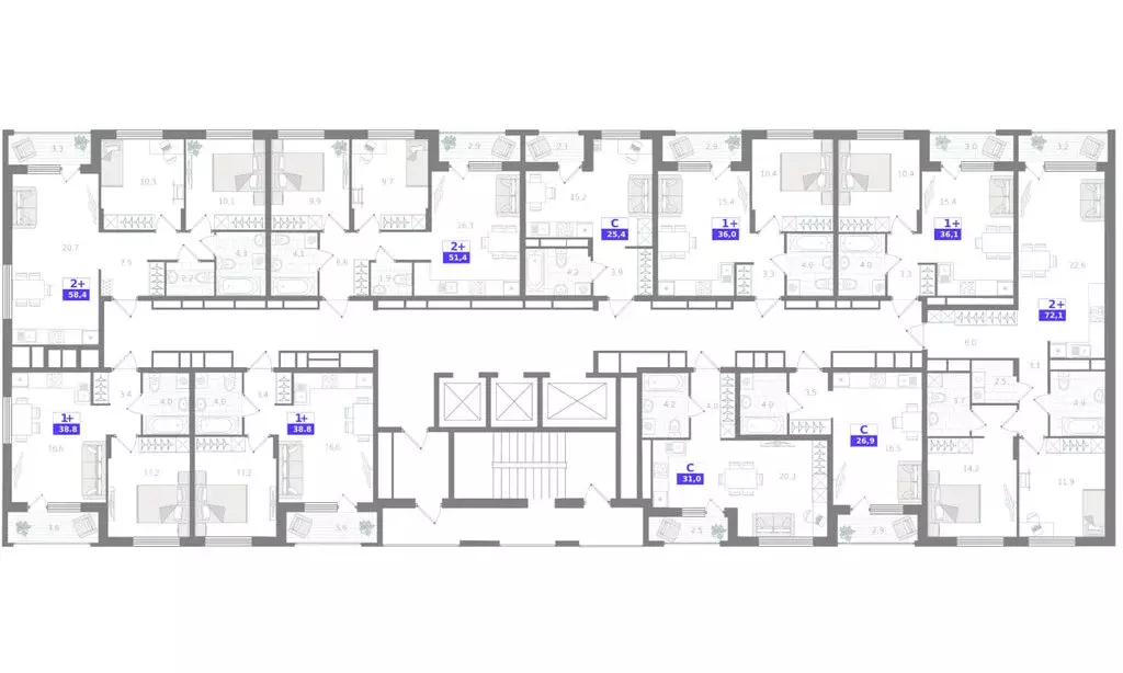 Квартира-студия: Тюмень, микрорайон ДОК (31 м) - Фото 1