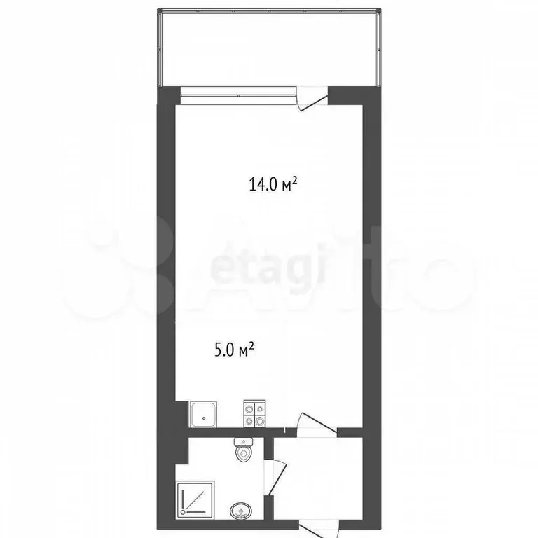 Квартира-студия, 27,7 м, 16/17 эт. - Фото 1