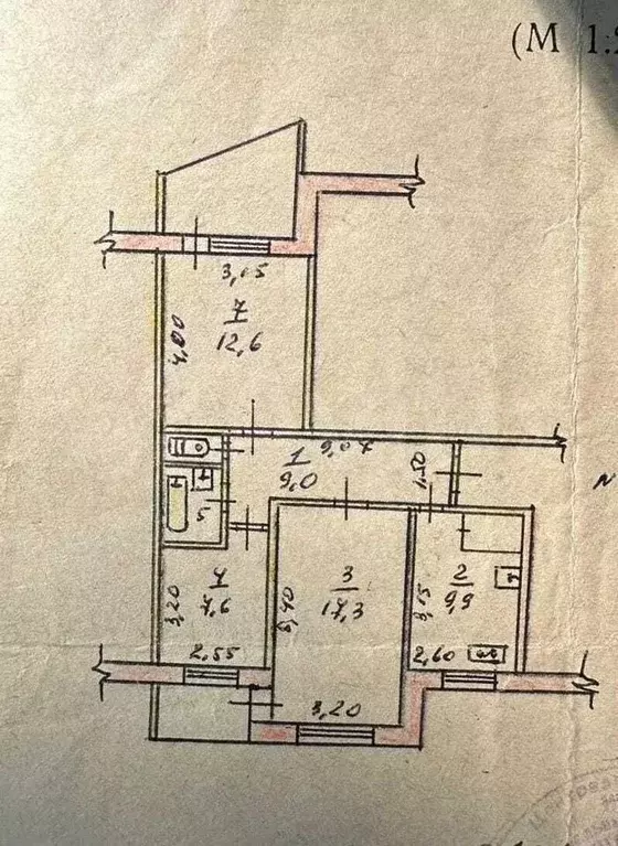 3-к. квартира, 63 м, 9/10 эт. - Фото 0