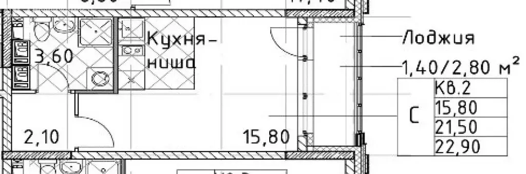 Квартира-студия: Санкт-Петербург, Планерная улица, 99 (21.5 м) - Фото 1