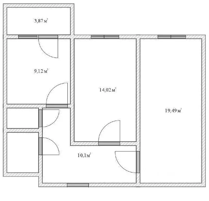2-к кв. Ленинградская область, Мурино Всеволожский район, Новая ул., ... - Фото 1