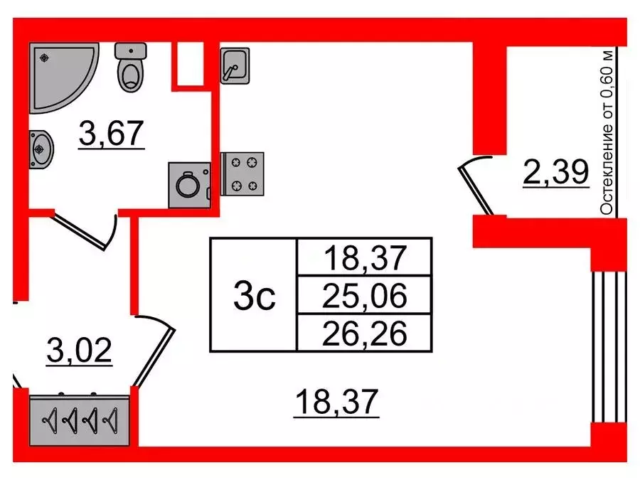 Студия Ленинградская область, Всеволожский район, Свердловское ... - Фото 1