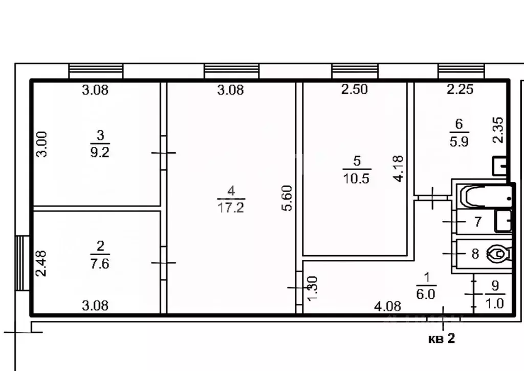 4-к кв. Томская область, Томск ул. Смирнова, 38/3 (60.0 м) - Фото 0