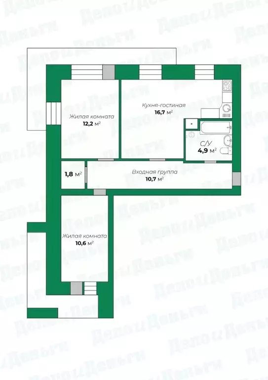 3-к кв. Кировская область, Киров ул. Некрасова, 42 (56.9 м) - Фото 0