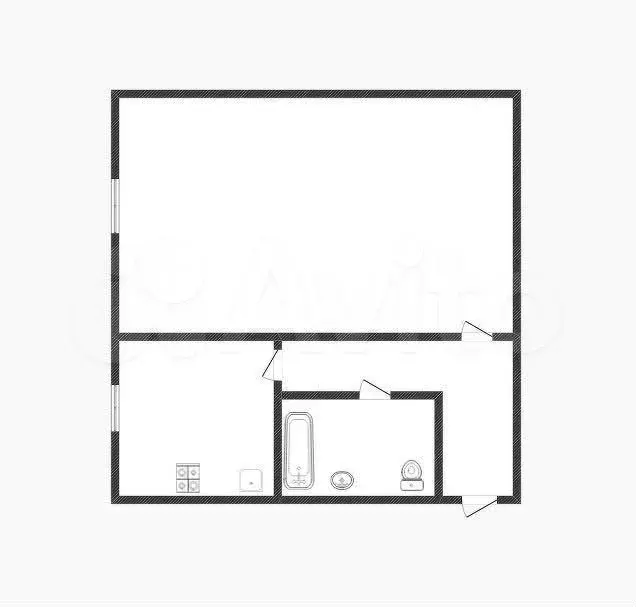 1-к. квартира, 33,1 м, 2/5 эт. - Фото 0