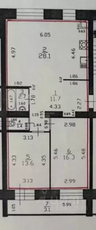 3-к кв. Марий Эл, Йошкар-Ола Красноармейская ул., 115 (79.8 м) - Фото 2