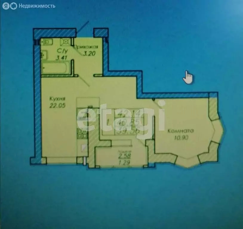 1-комнатная квартира: Калининград, Коммунистическая улица, 26 (42.14 ... - Фото 1