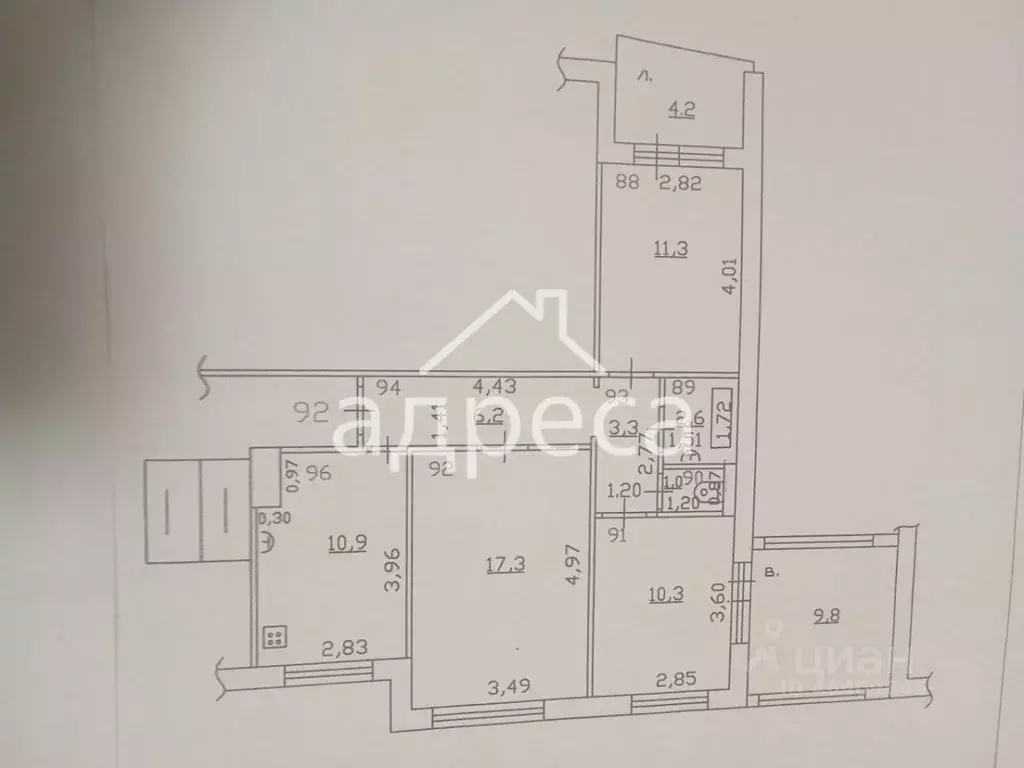 3-к кв. Самарская область, Самара ул. Тухачевского, 54 (74.8 м) - Фото 0