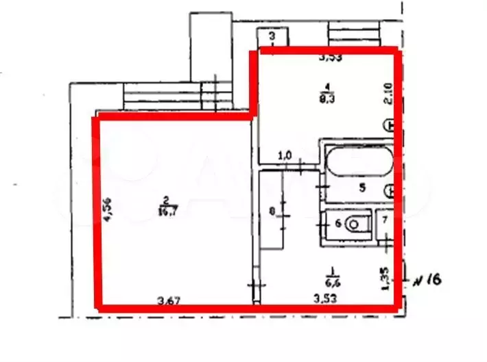 1-к. квартира, 37,5 м, 2/2 эт. - Фото 1