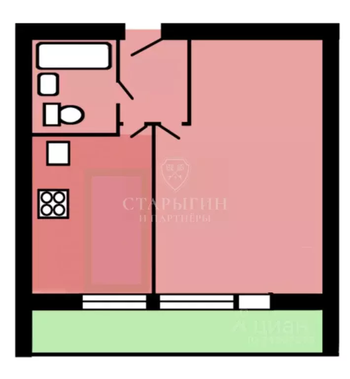 1-к кв. Московская область, Одинцово Можайское ш., 64 (35.4 м) - Фото 1