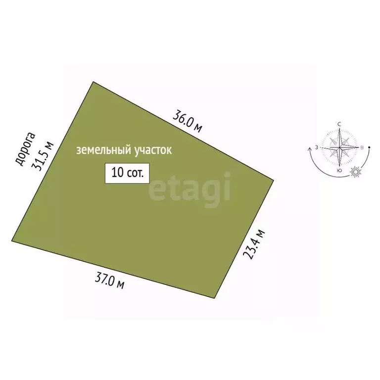 Участок в Калужская область, пос. Ферзиково ул. Красноцветова, 3 (10.0 ... - Фото 2