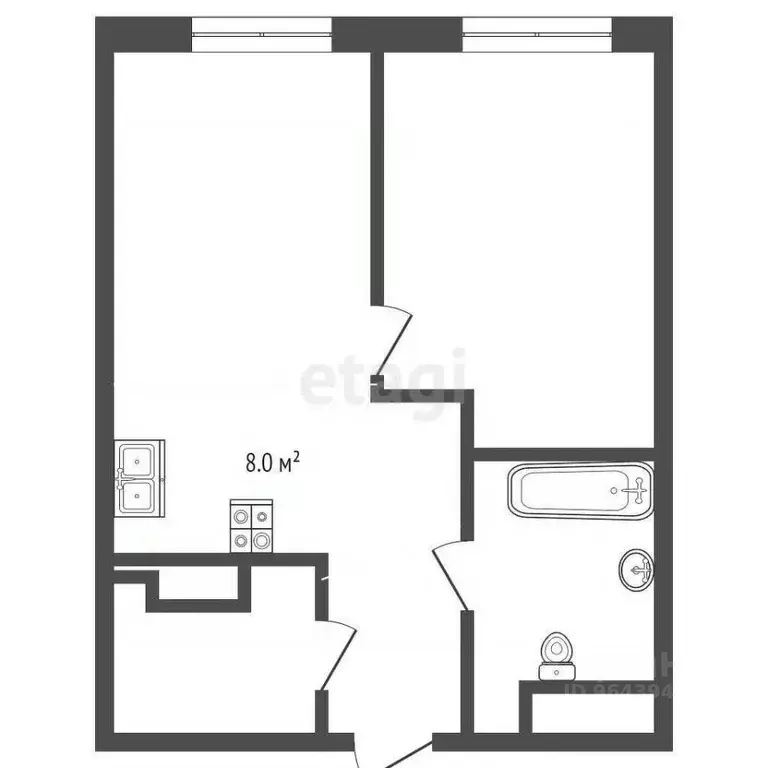 1-к кв. Крым, Ялта ул. Блюхера, 52 (47.0 м) - Фото 1