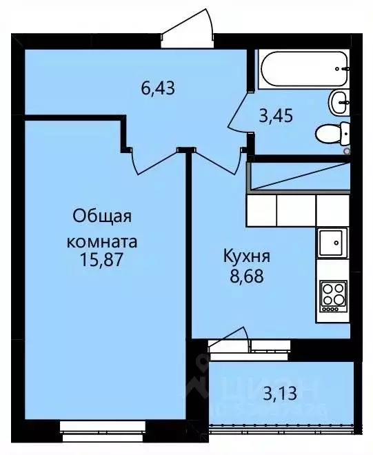 1-к кв. Мордовия, Саранск ул. Юрия Святкина, 14 (36.0 м) - Фото 0