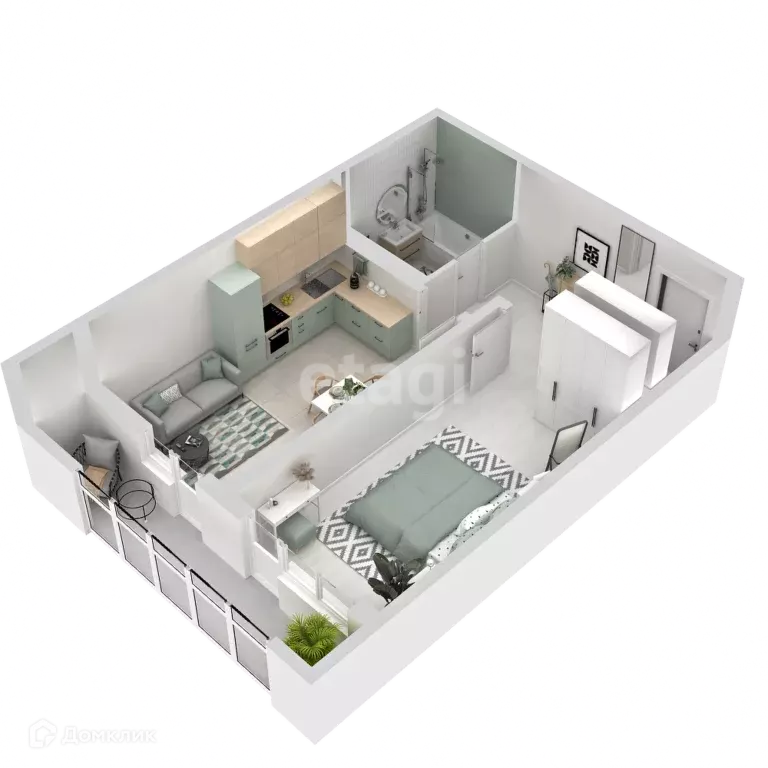 Продаётся 2-к квартира, 51.9 м - Фото 0