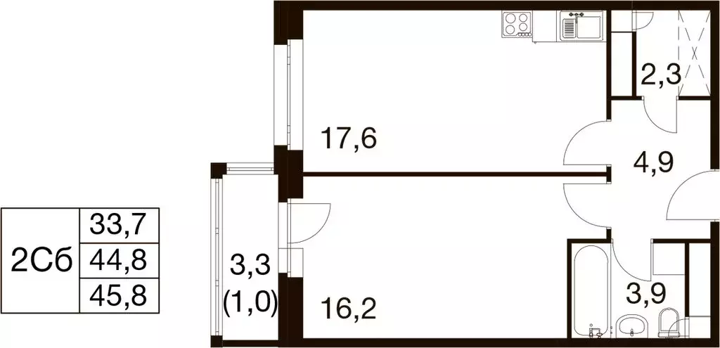 1-комнатная квартира: Балашиха, микрорайон Гагарина, Проектная улица, ... - Фото 1