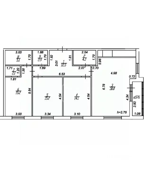 3-к кв. Рязанская область, Рязань ул. Земнухова, 3 (105.68 м) - Фото 2