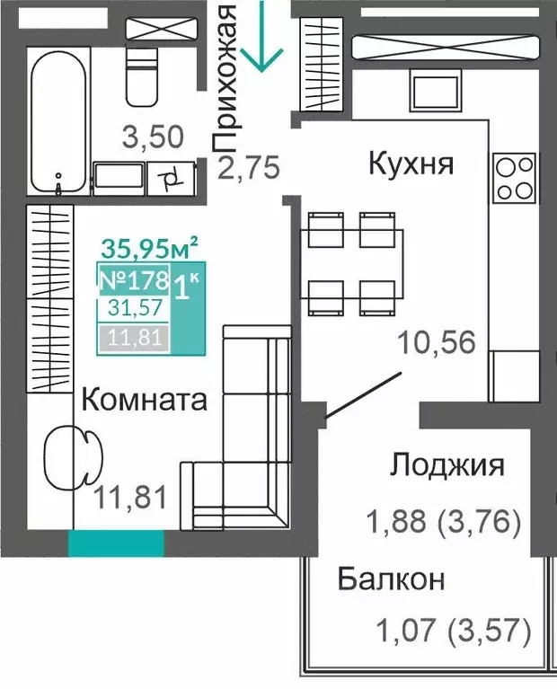 1-к кв. Крым, Симферополь Крымская роза мкр, Абрикос жилой комплекс ... - Фото 0