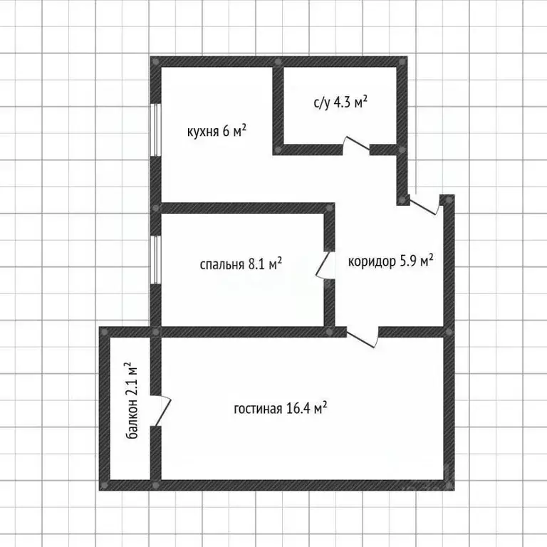2-к кв. Адыгея, Майкоп Прямая ул., 5А (40.7 м) - Фото 2