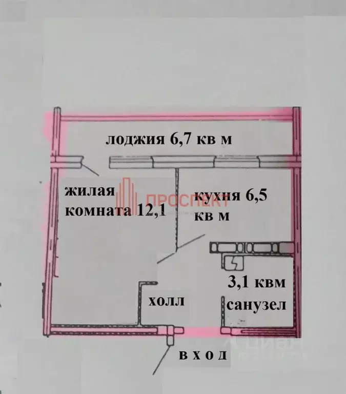 1-к кв. Пензенская область, Пенза Зеленодольская ул., 67 (31.0 м) - Фото 1